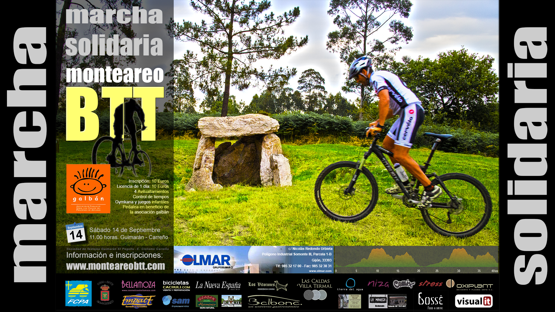 Cartel Marcha Solidaria Monte Areo BTT