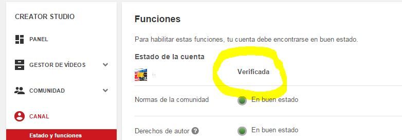 Verificar Canal Youtube